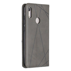 Rhombus Texture Horizontal Flip Magnetic Leather Case with Holder & Card Slots & Wallet, For Huawei Y6 (2019) / Honor Play 8A, For Huawei Y7 (2019) / Y7 Prime (2019), For Huawei Honor 7A / Y6 (2018), For Huawei Honor 7C / Y7 (2018)