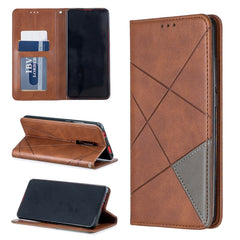 Rhombus Texture Horizontal Flip Magnetic Leather Case with Holder & Card Slots & Wallet, For Huawei Y6 (2019) / Honor Play 8A, For Huawei Y7 (2019) / Y7 Prime (2019), For Huawei Honor 7A / Y6 (2018), For Huawei Honor 7C / Y7 (2018)