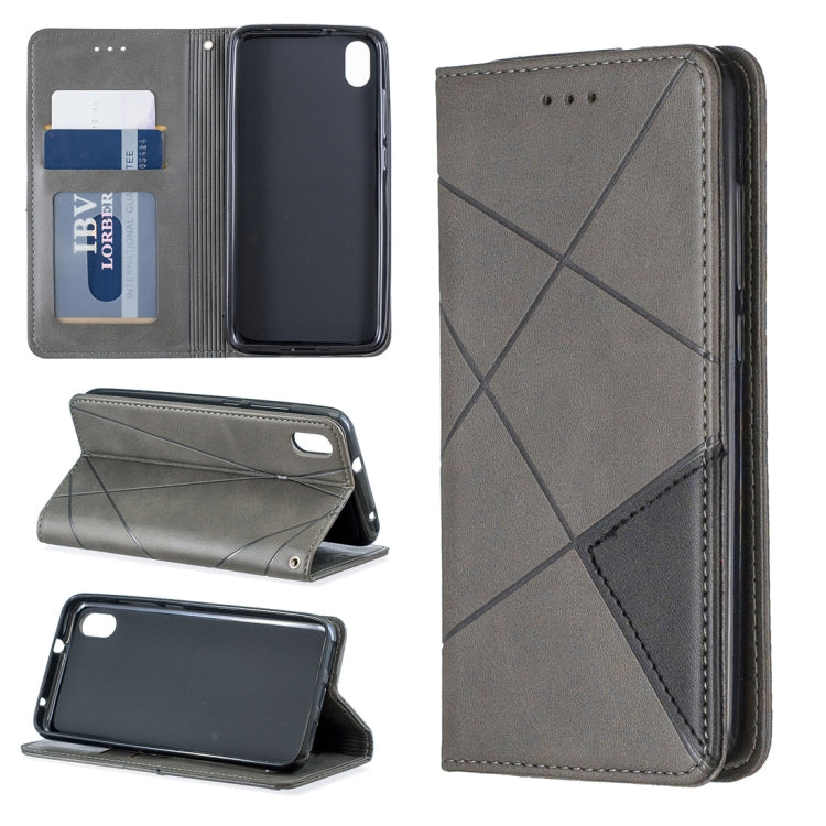 Rhombus Texture Horizontal Flip Magnetic Leather Case with Holder & Card Slots & Wallet, For Xiaomi Redmi 7A, For Xiaomi Redmi 7, For Xiaomi Redmi Note 7