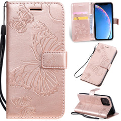 Pressed Printing Butterfly Pattern Horizontal Flip PU Leather Case with Holder & Card Slots & Wallet & Lanyard, For iPhone 11 Pro, For iPhone 11, For iPhone 11 Pro Max, For OPPO A1K / C2