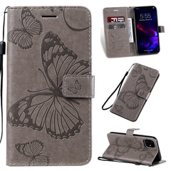 Pressed Printing Butterfly Pattern Horizontal Flip PU Leather Case with Holder & Card Slots & Wallet & Lanyard, For iPhone 11 Pro, For iPhone 11, For iPhone 11 Pro Max, For OPPO A1K / C2