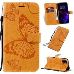 Pressed Printing Butterfly Pattern Horizontal Flip PU Leather Case with Holder & Card Slots & Wallet & Lanyard, For iPhone 11 Pro, For iPhone 11, For iPhone 11 Pro Max, For OPPO A1K / C2