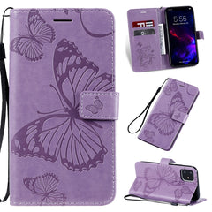 Pressed Printing Butterfly Pattern Horizontal Flip PU Leather Case with Holder & Card Slots & Wallet & Lanyard, For iPhone 11 Pro, For iPhone 11, For iPhone 11 Pro Max