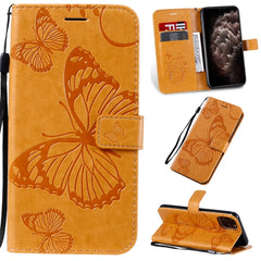 Pressed Printing Butterfly Pattern Horizontal Flip PU Leather Case with Holder & Card Slots & Wallet & Lanyard, For iPhone 11 Pro, For iPhone 11, For iPhone 11 Pro Max, For OPPO A1K / C2