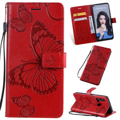 Pressed Printing Butterfly Pattern Horizontal Flip PU Leather Case with Holder & Card Slots & Wallet & Lanyard, For Vivo Y93 / Y91 / Y95, For Huawei P20 Lite 2019 / Nova 5i, For Huawei P Smart Z / Y9 Prime 2019, For Galaxy A80