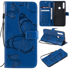 Pressed Printing Butterfly Pattern Horizontal Flip PU Leather Case with Holder & Card Slots & Wallet & Lanyard, For Vivo Y93 / Y91 / Y95, For Huawei P20 Lite 2019 / Nova 5i, For Huawei P Smart Z / Y9 Prime 2019, For Galaxy A80