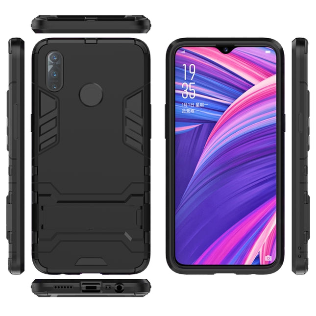 Stoßfestes PC + TPU-Gehäuse mit Halterung für OPPO Realme 3, Huawei Nova 5i Pro, iPhone 11 Pro, iPhone 11