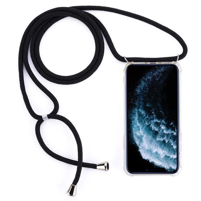 Transparente TPU-Handyhülle mit vier Ecken und Schutz gegen Fallen mit Trageband für iPhone, iPhone 11 Pro, iPhone 11