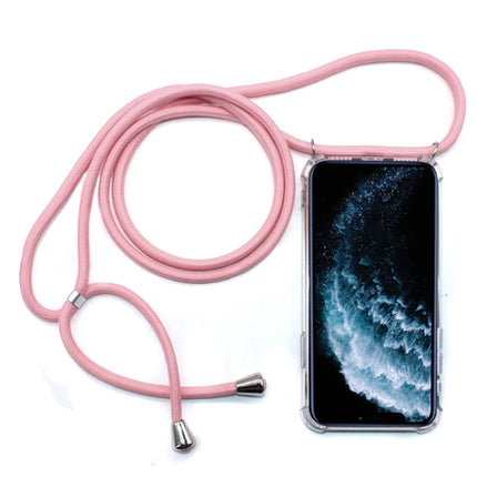 Four-Corner Anti-Fall Trasparent TPU Mobile Phone Case With Lanyard for iPhone, For iPhone 11 Pro