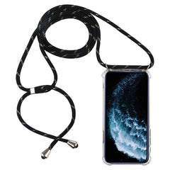 Four-Corner Anti-Fall Trasparent TPU Mobile Phone Case With Lanyard for iPhone, For iPhone 11 Pro, For iPhone 11