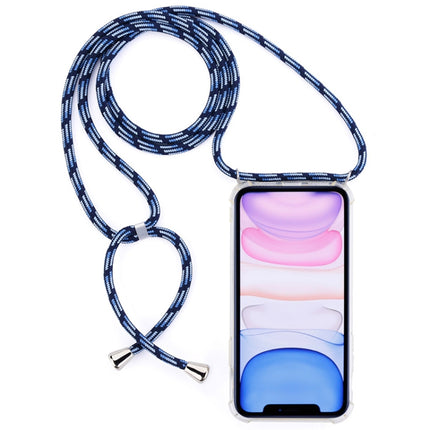 Four-Corner Anti-Fall Trasparent TPU Mobile Phone Case With Lanyard for iPhone, For iPhone 11