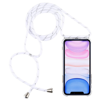 Four-Corner Anti-Fall Trasparent TPU Mobile Phone Case With Lanyard for iPhone, For iPhone 11