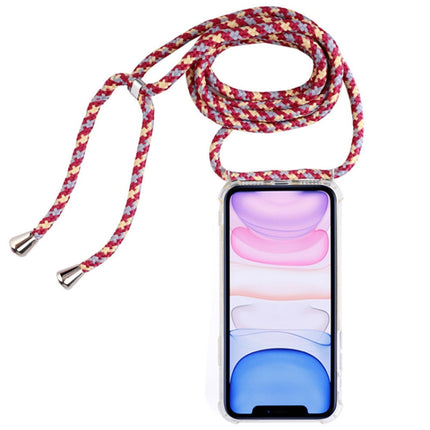 Four-Corner Anti-Fall Trasparent TPU Mobile Phone Case With Lanyard for iPhone, For iPhone 11