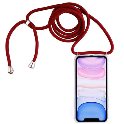 Four-Corner Anti-Fall Trasparent TPU Mobile Phone Case With Lanyard for iPhone, For iPhone 11
