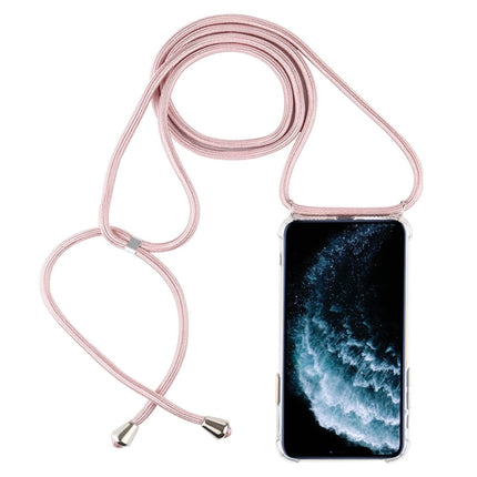 Four-Corner Anti-Fall Trasparent TPU Mobile Phone Case With Lanyard for iPhone, For iPhone 11 Pro Max