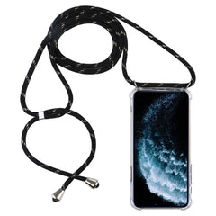 Four-Corner Anti-Fall Trasparent TPU Mobile Phone Case With Lanyard for iPhone, For iPhone 11 Pro Max