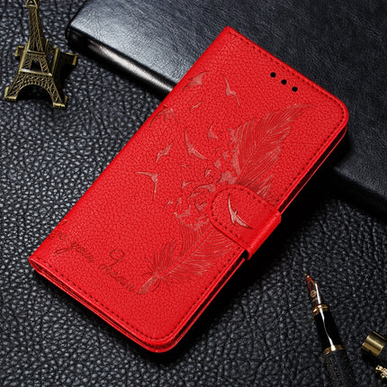 Feather Pattern Litchi Texture Horizontal Flip Leather Case with Wallet & Holder & Card Slots, For LG K50, For LG Stylo 4, For LG Stylo 5, For OnePlus 7 Pro