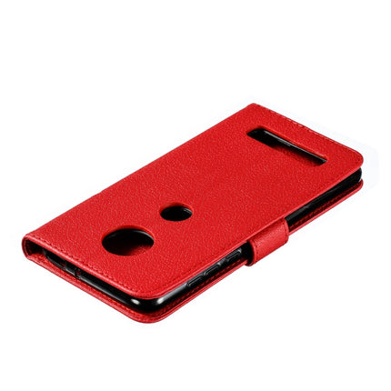 Feather Pattern Litchi Texture Horizontal Flip Leather Case with Wallet & Holder & Card Slots, For Motorola Moto Z4 Play