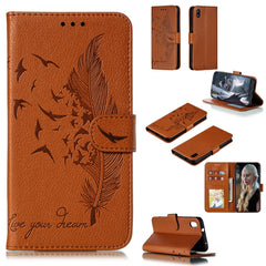 Feather Pattern Litchi Texture Horizontal Flip Leather Case with Wallet & Holder & Card Slots, For Xiaomi Redmi 7, For Xiaomi Redmi 7A, For Xiaomi Redmi K20, For Xiaomi Redmi Note 7, For Xiaomi Mi 9, For Xiaomi Mi 9 SE