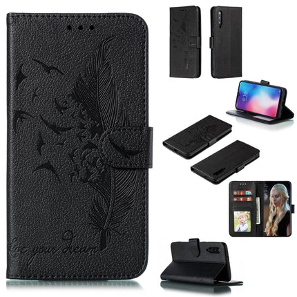 Feather Pattern Litchi Texture Horizontal Flip Leather Case with Wallet & Holder & Card Slots, For Xiaomi Mi 9, For Xiaomi Mi 9 SE, For Xiaomi Mi CC9, For Xiaomi Mi CC9e