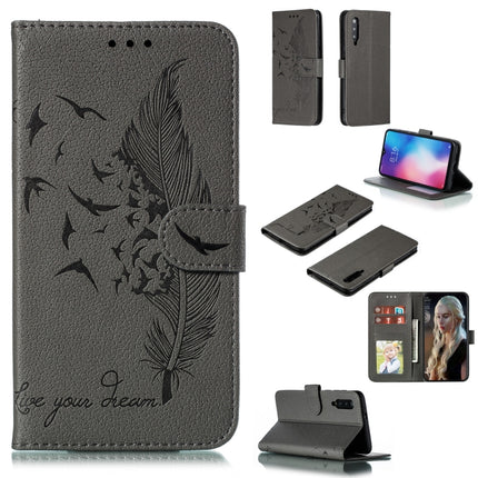 Feather Pattern Litchi Texture Horizontal Flip Leather Case with Wallet & Holder & Card Slots, For Xiaomi Mi 9, For Xiaomi Mi 9 SE, For Xiaomi Mi CC9, For Xiaomi Mi CC9e