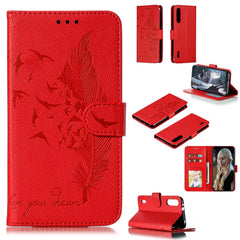 Feather Pattern Litchi Texture Horizontal Flip Leather Case with Wallet & Holder & Card Slots, For Xiaomi Mi CC9, For Xiaomi Mi CC9e