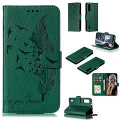 Feather Pattern Litchi Texture Horizontal Flip Leather Case with Wallet & Holder & Card Slots, For Xiaomi Mi CC9, For Xiaomi Mi CC9e