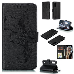 Feather Pattern Litchi Texture Horizontal Flip Leather Case with Wallet & Holder & Card Slots, For Xiaomi Mi CC9, For Xiaomi Mi CC9e