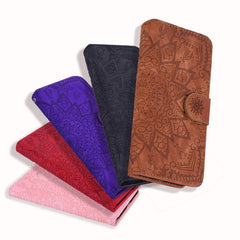 Calf Pattern Double Folding Design Embossed Leather Case with Wallet & Holder & Card Slots, For iPhone SE 2020 & 8 & 7, for iPhone 8 Plus & 7 Plus, for iPhone XS / X, for iPhone XR, for iPhone XS Max, for iPhone 11 (6.1 inch)