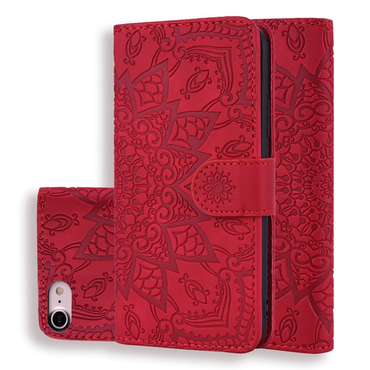Calf Pattern Double Folding Design Embossed Leather Case with Wallet & Holder & Card Slots, For iPhone SE 2020 & 8 & 7, for iPhone XS / X, for iPhone 11 (6.1 inch), for iPhone 11 Pro (5.8 inch)
