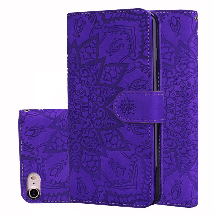 Calf Pattern Double Folding Design Embossed Leather Case with Wallet & Holder & Card Slots, For iPhone SE 2020 & 8 & 7, for iPhone XS / X, for iPhone 11 (6.1 inch), for iPhone 11 Pro (5.8 inch)