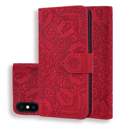 Calf Pattern Double Folding Design Embossed Leather Case with Wallet & Holder & Card Slots, For iPhone SE 2020 & 8 & 7, for iPhone XS / X, for iPhone 11 (6.1 inch), for iPhone 11 Pro (5.8 inch)