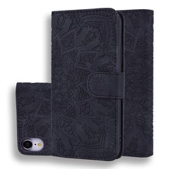 Calf Pattern Double Folding Design Embossed Leather Case with Wallet & Holder & Card Slots, For iPhone SE 2020 & 8 & 7, for iPhone 8 Plus & 7 Plus, for iPhone XS / X, for iPhone XR, for iPhone XS Max, for iPhone 11 (6.1 inch)