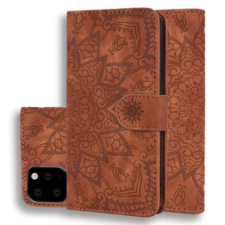 Calf Pattern Double Folding Design Embossed Leather Case with Wallet & Holder & Card Slots, For iPhone SE 2020 & 8 & 7, for iPhone XS / X, for iPhone 11 (6.1 inch), for iPhone 11 Pro (5.8 inch)