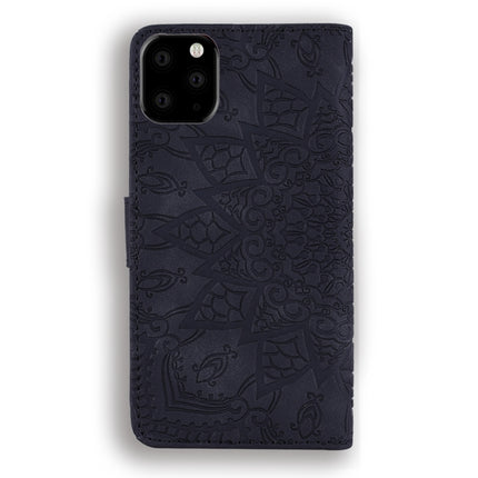 Calf Pattern Double Folding Design Embossed Leather Case with Wallet & Holder & Card Slots, for iPhone 11 Pro Max (6.5 inch)