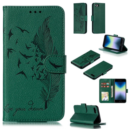 Feather Pattern Litchi Texture Horizontal Flip Leather Case with Wallet & Holder & Card Slots, For iPhone SE 2022 / SE 2020 / 8 / 7, For iPhone 7 Plus / 8 Plus, For iPhone 11 Pro, For iPhone 11