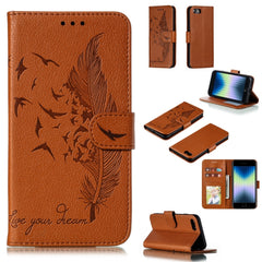 Feather Pattern Litchi Texture Horizontal Flip Leather Case with Wallet & Holder & Card Slots, For iPhone SE 2022 / SE 2020 / 8 / 7, For iPhone 7 Plus / 8 Plus, For iPhone 11 Pro, For iPhone 11, For iPhone 11 Pro Max, For iPhone XS /X