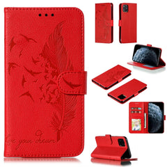 Feather Pattern Litchi Texture Horizontal Flip Leather Case with Wallet & Holder & Card Slots, For iPhone SE 2022 / SE 2020 / 8 / 7, For iPhone 7 Plus / 8 Plus, For iPhone 11 Pro, For iPhone 11, For iPhone 11 Pro Max, For iPhone XS /X