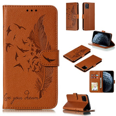 Feather Pattern Litchi Texture Horizontal Flip Leather Case with Wallet & Holder & Card Slots, For iPhone SE 2022 / SE 2020 / 8 / 7, For iPhone 7 Plus / 8 Plus, For iPhone 11 Pro, For iPhone 11, For iPhone 11 Pro Max, For iPhone XS /X