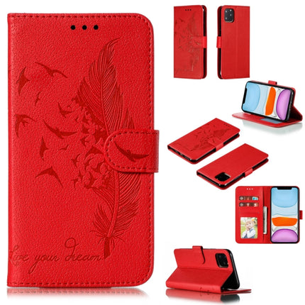 Feather Pattern Litchi Texture Horizontal Flip Leather Case with Wallet & Holder & Card Slots, For iPhone SE 2022 / SE 2020 / 8 / 7, For iPhone 7 Plus / 8 Plus, For iPhone 11 Pro, For iPhone 11