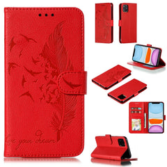 Feather Pattern Litchi Texture Horizontal Flip Leather Case with Wallet & Holder & Card Slots, For iPhone SE 2022 / SE 2020 / 8 / 7, For iPhone 7 Plus / 8 Plus, For iPhone 11 Pro, For iPhone 11, For iPhone 11 Pro Max, For iPhone XS /X