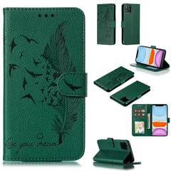 Feather Pattern Litchi Texture Horizontal Flip Leather Case with Wallet & Holder & Card Slots, For iPhone SE 2022 / SE 2020 / 8 / 7, For iPhone 7 Plus / 8 Plus, For iPhone 11 Pro, For iPhone 11, For iPhone 11 Pro Max, For iPhone XS /X