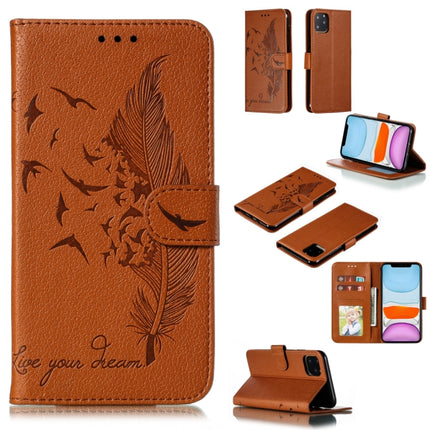 Feather Pattern Litchi Texture Horizontal Flip Leather Case with Wallet & Holder & Card Slots, For iPhone SE 2022 / SE 2020 / 8 / 7, For iPhone 7 Plus / 8 Plus, For iPhone 11 Pro, For iPhone 11