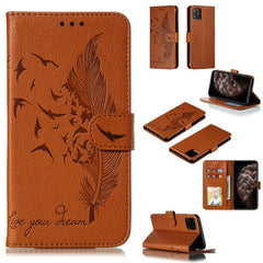 Feather Pattern Litchi Texture Horizontal Flip Leather Case with Wallet & Holder & Card Slots, For iPhone SE 2022 / SE 2020 / 8 / 7, For iPhone 7 Plus / 8 Plus, For iPhone 11 Pro, For iPhone 11, For iPhone 11 Pro Max, For iPhone XS /X