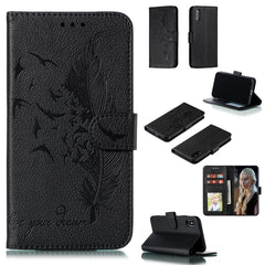 Feather Pattern Litchi Texture Horizontal Flip Leather Case with Wallet & Holder & Card Slots, For iPhone SE 2022 / SE 2020 / 8 / 7, For iPhone 7 Plus / 8 Plus, For iPhone 11 Pro, For iPhone 11, For iPhone 11 Pro Max, For iPhone XS /X