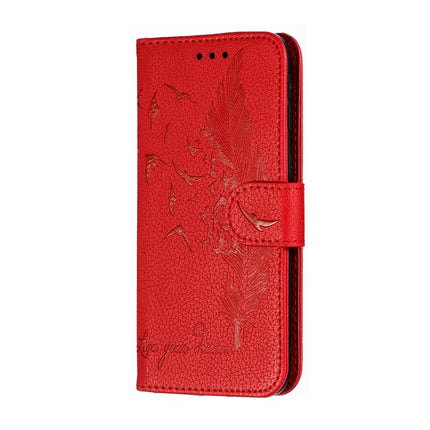 Feather Pattern Litchi Texture Horizontal Flip Leather Case with Wallet & Holder & Card Slots, For Galaxy A40, For Galaxy A50, For Galaxy A60, For Galaxy A70