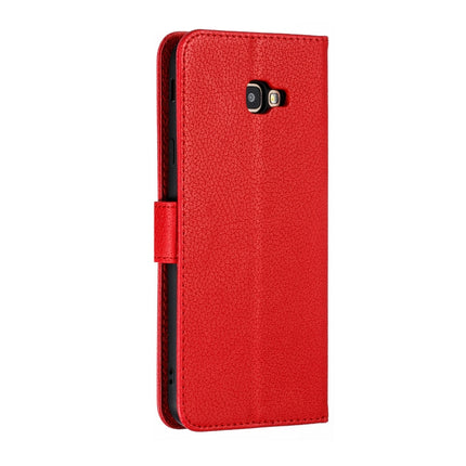 Feather Pattern Litchi Texture Horizontal Flip Leather Case with Wallet & Holder & Card Slots, For Galaxy J4+, For Galaxy J6+, For Galaxy J4 (2018), For Galaxy J6 (2018)