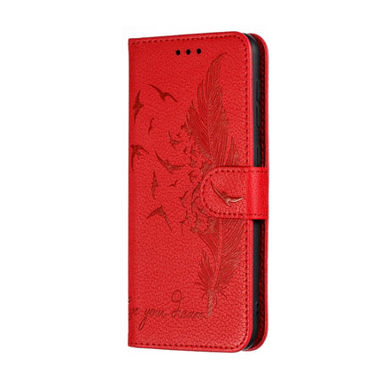 Feather Pattern Litchi Texture Horizontal Flip Leather Case with Wallet & Holder & Card Slots, For Galaxy M10, For Galaxy M20, For Galaxy M30, For Galaxy Note9