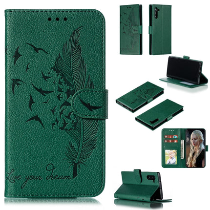 Feather Pattern Litchi Texture Horizontal Flip Leather Case with Wallet & Holder & Card Slots, For Galaxy Note 10, For Galaxy Note 10 +, For Galaxy S9, For Galaxy S9+