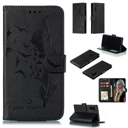 Feather Pattern Litchi Texture Horizontal Flip Leather Case with Wallet & Holder & Card Slots, For Galaxy Note 10, For Galaxy Note 10 +, For Galaxy S9, For Galaxy S9+